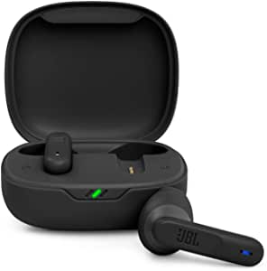 JBL Wave 300 TWS True-Wireless True-Wireless In-Ear Bluetooth Headphones in-Ear în negru - Căști fără fir cu microfon integrat - Streaming de muzică până la 26 de ore - Include husă de încărcare