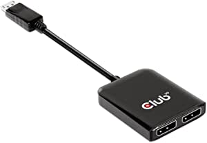 Club 3D Multi Stream Transport (MST) Hub DisplayPort™ 1.4 la DisplayPort™ pentru monitor dublu DisplayPort™ 4K60Hz