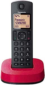 Telefon fără fir Panasonic KX-TGC310 (LCD, ID apelant, timp de convorbire 16 h, localizare, 50 de numere, blocarea apelurilor, mod ECO, reducere zgomot), roșu