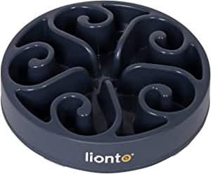 lionto Castron pentru câini Castron pentru hrană antișarpe Castron pentru pisici antișarpe Castron pentru hrană pentru câini, 30x5,5 cm gri