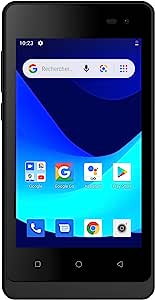 LOGICOM - Telefon mobil cu recunoaștere facială - Smartphone Le Wave - (ecran de 10,2 cm (4 inch) - 8 GB - Dual Nano-SIM - Android 11 GB Edition) negru