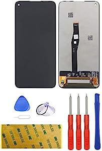 Afișaj LTZGO compatibil cu Huawei Nova 5T, Honor 20, Honor 20 Pro, Honor 20S înlocuire LCD negru Touchscreen Digitizer ecran de sticlă de sticlă de asamblare Instrumente de reparare Kit de reparare 3M adeziv (fără cadru)