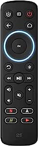 Telecomandă One For All Streamer pentru boxe multimedia - Controlează până la 3 dispozitive - (Roku, Apple TV etc.), televizoare și bare de sunet - Negru - URC7935