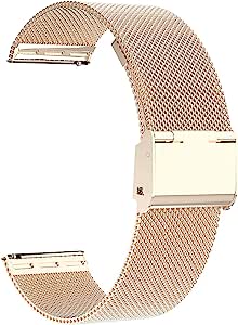 Curele de ceas, 16mm 18mm 20mm 20mm 22mm curea de grilă din oțel inoxidabil, bandă de ceas cu eliberare rapidă, benzi de ceas inteligent pentru bărbați și femei