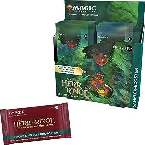 Magic: The Gathering Stăpânul Inelelor: Tales of Middle-earth Collector's Booster Display - 12 boostere + 1 carte Box-Topper (versiunea germană)