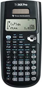 Texas Instruments TI-36X PRO Calculator școlar TI-36X PRO (4 linii), cu manual în limba franceză și numai în limba franceză, 36PRO/TBL/1L1, NEGRU
