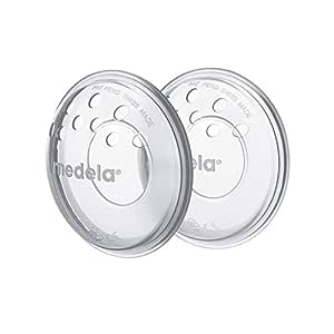 Carcase de sân Medela - fără BPA, fabricate din silicon moale, cu găuri de ventilație respirabile, include 2 carcase
