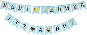 AIYONG Este un băiat & Baby Shower Banner Set de decorare pentru Baby Shower Party Celebration Banner Gender Reveal Party Baby shower