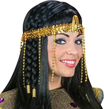 Widmann 3289Y - Bentiță egipteană, cu perle și paiete, regină, Cleopatra, accesoriu, petrecere tematică, carnaval