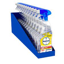 Spray dezinfectant multisuprafață Napisan, lămâie și mentă, pachet 12 spray-uri dezinfectante, spray 750 ml