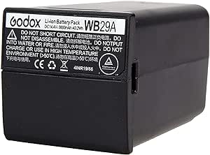 Baterie de înlocuire Godox AD200 AD200Pro WB29 compatibilă cu Godox AD200 Pro Godox AD200 AD200 AD200Pro AD300Pro Studio Flash Strobe cu DC 14.4V 2900mAh 41.76Wh de înaltă performanță cu litiu Accesorii foto de înaltă performanță