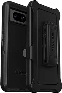 Carcasă OtterBox Defender pentru Google Pixel 8, rezistentă la șocuri, rezistentă la căderi, ultra-robustă, carcasă de protecție, testată de 5 ori conform standardelor militare, negru