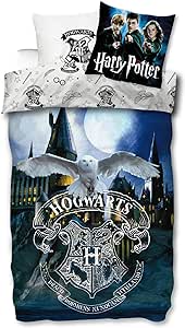 Lenjerie de pat Harry Potter 135x200 80x80 față de pernă Hogwarts [motiv reversibil-2 modele] 100% bumbac Oeko Tex Standard German size