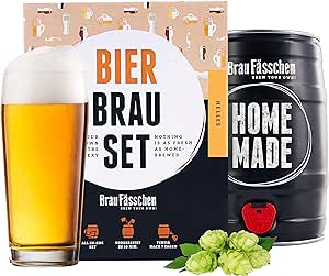 Butoi de bere HELLES Bierbrauset zum selbstbrauen | im 5L Fass | Leckeres Bier In 7 Tagen gebraut | Perfektes Männergeschenk