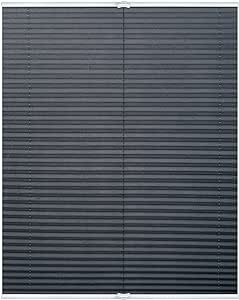 Jaluzele plisate Lichtblick, fixare cu clemă, fără găurire, tensionate, translucide, opace, uni, cu aspect elegant strivit gri, 120 cm x 130 cm (l x l)