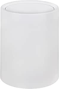 WENKO 25209100 Coș de gunoi Atri White, Coș de gunoi cu capac basculant, 6 l, plastic, 21 x 25,5 x 21 cm