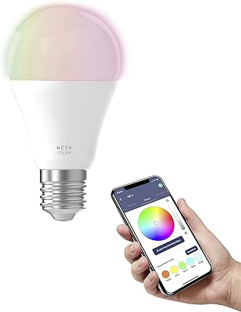 EGLO connect.z Smart-Home LED bec LED E27, A60, ZigBee, control vocal prin aplicație și Alexa, reglabil, RGB, culoare reglabilă a luminii (alb cald-alb rece), 806 lumeni, 9 wați, bec [clasa energetică F]