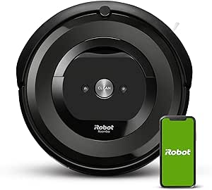 Aspirator robot iRobot Roomba e6 (e6192) cu Wi-Fi, cu două perii de cauciuc, Ideal pentru animale de companie, Personalizabil, Compatibil cu asistentul vocal, Coș de gunoi lavabil