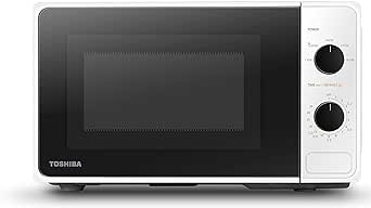 Toshiba MM2-MM20PF(WH) Cuptor cu microunde cu 5 nivele de putere, dezghețare ușoară, 20 L, 800 W, alb