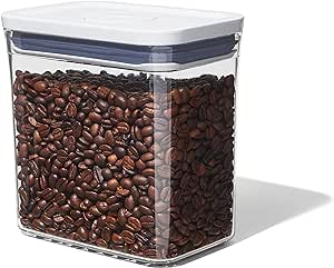 Recipient OXO Good Grips POP - cutie de depozitare etanșă, stivuibilă, cu capac pentru alimente - 1,6 litri pentru cafea și multe altele