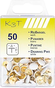 K3T 48088 Cuie pentru scripeți, pachet de 50, alb, 10 mm