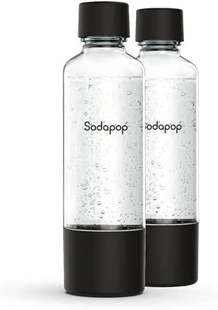 Sodapop PET bottle set Logan, sticle de înlocuire exclusiv pentru Sodapop water bubbler Logan, fără BPA, 2X 850 ml