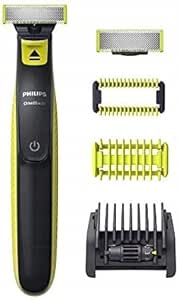 Philips OneBlade Face & Body - Aparat electric de tuns barba, de ras și de îngrijire corporală pentru tuns, stilizat și bărbierit, 3 lame originale, accesoriu de tuns 5 în 1 și 2 accesorii pentru corp (model QP2824/30)