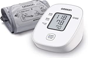 OMRON X2 Basic - Tensiometru automat, validat clinic, pentru măsurarea tensiunii arteriale pe braț la domiciliu; detectează bătăile neregulate ale inimii; cu control de ajustare a manșetei pentru rezultate precise ale măsurătorilor.