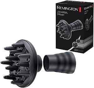 Remington Diffuser Universal - Accesoriu [bucle și volum] cu adaptor de silicon pentru aproape toate uscătoarele de păr, accesorii D52DU