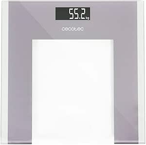 Cântar de baie digital Cecotec, Surface Precision Healthy, platformă din sticlă călită, 30 x 30 cm, afișaj LCD, capacitate maximă 180 kg, design extra plat, inclusiv bandă de măsurare