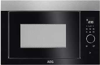 Cuptor cu microunde încorporat AEG MBE2657DEM 60cm / control tactil / funcție grill / afișaj cu ceas, oțel inoxidabil cu anti amprentă