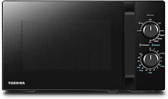 Toshiba MW2-MG20PF(BK)/GE Cuptor cu microunde de 800 W cu funcție grill crocant și funcție combi, 5 niveluri de putere, putere grill de 1000 W, negru