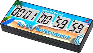HonorMeet Digital 9999 Days Retirement Countdown Clock, Days Countdown Timer, Backlight Display, 12 & 24 Hours Daily Calendar for Retirement Profession Anniversary Graduation Special Days. (Albastru)