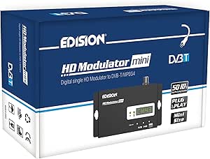 EDISION HDMI Modulator mini, un singur modulator HDMI la DVB-T MPEG4 RF, distribuție Full HD prin coaxial, Plug and Play, funcție USB Pre-Config 50ID, configurare rapidă, dimensiune mini