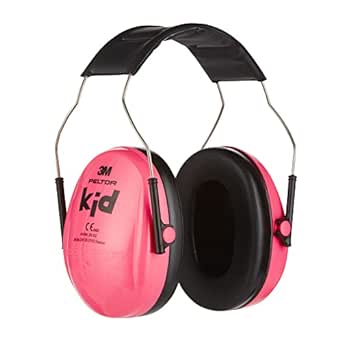 Protecție auditivă 3M Peltor Kid pentru copii - roz/pink- Căști pentru urechi cu bandă reglabilă, căști ușoare pentru urechi cu protecție împotriva zgomotului de până la 98dB - SNR 27, protecție auditivă cu confort ridicat la purtare și greutate redusă