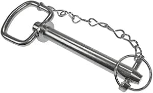 cuplaj remorcă cyclingcolors cu lanț, pin și mâner, pliabil, diametru 19 mm x lungime 137 mm, diblu, bară superioară, remorcă, tractor, camion, agricultură, piton, ax, șapă