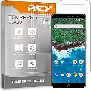 REY Pack 2X protector de ecran din sticlă temperată pentru BQ AQUARIS X2 / X2 PRO, film de protecție, protector de ecran 9H + duritate, anti-scratch bule de ulei