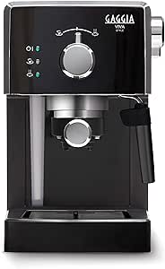 Gaggia RI8433/11 Mașină manuală de cafea espresso Gaggia RI8433/11 Viva Style, pentru cafea măcinată și capsule, 15 bar, 1 litru, 1025 W, negru