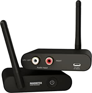 Marmitek Wireless Subwoofer Transmitter WS400 - Conectează fără fir subwoofer-ul la sistemul tău stereo - Conector jack de 3,5 mm - Transmițător audio fără fir