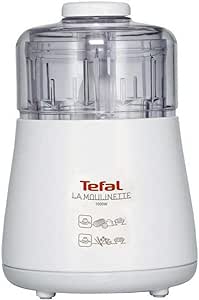 Tefal La Moulinette, tocător electric, 1000 watt, 500 ml, compartiment de depozitare cablu, 4 funcții: Tocare, amestecare, mixare, măcinare, DPA130, alb