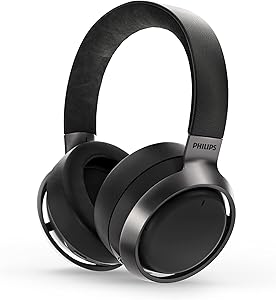 Philips L3/00 Audio Fidelio Wireless Active Noise Cancelling Căști Bluetooth, over-ear pentru adulți, căști cu 2 microfoane, 38 ore timp de redare, negru, o mărime se potrivește tuturor