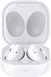 Samsung Galaxy Buds Live, căști Bluetooth wireless cu anulare a zgomotului (ANC), baterie de lungă durată, sunet de la AKG, potrivire confortabilă, alb