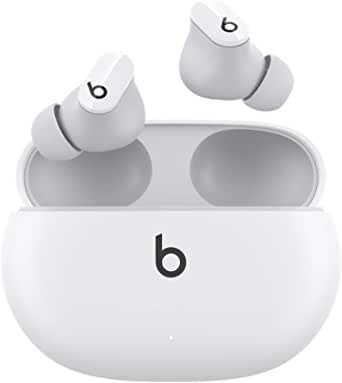 Beats Studio Buds - Căști intraauriculare Bluetooth complet wireless cu anulare a zgomotului - rezistente la transpirație, compatibile cu Apple și Android, Bluetooth clasa 1, microfon încorporat - Alb