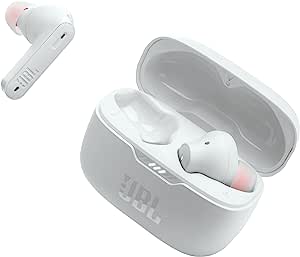 JBL Tune 230 NC TWS - Căști intraauriculare rezistente la apă, True-Wireless cu anulare a zgomotului, în alb - Cu până la 40 de ore de redare a muzicii