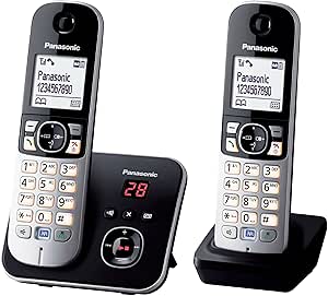 PANASONIC - Panasonic KX-TG6822 Duo Téléphones Sans fil Noir - KX-TG6822FRB (Versiunea franceză)