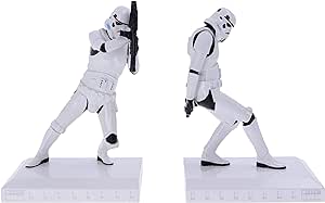 Nemesis Now Licențiat oficial The Original Stormtrooper Bookend Figures, rășină, alb, 18,5 cm