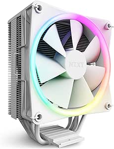 NZXT T120 RGB Air Cooler - RC-TR120-W1 - Răcitor de aer RGB pentru CPU - ventilator RGB de 120mm - tehnologie cu contact direct - 4 heatpipe-uri din cupru - posibilitate opțională de 2 ventilatoare - potrivit pentru socket-uri Intel și AMD - alb