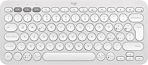 Logitech Pebble Keys 2 K380s - AZERTY Layout francez, alb