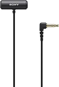 Sony ECM-LV1 microfon clip-on cu înregistrare audio stereo, negru