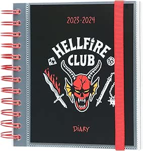 Grupo Erik planificator școlar 2023 2024 Stranger Things - calendar 2024 carte calendar vizualizare zi - planificator 2023 2024 elevi - jurnal de înscriere școlară 2023/2024 clasor cu inele carnet de teme 2023/2024